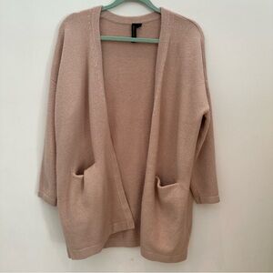 Knot Sisters Soft Beige Open-Front Cardigan